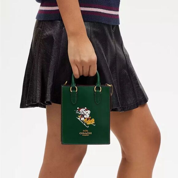 NWT Disney X Coach North South Mini Tote With Sled Motif - Picture 9 of 9